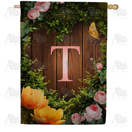 America Forever House Light Monogram House Flag
