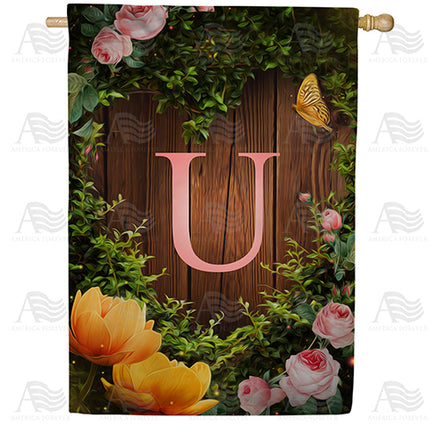 America Forever House Light Monogram House Flag