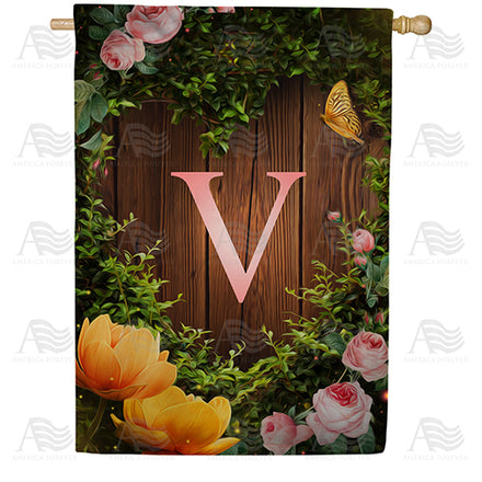 America Forever House Light Monogram House Flag