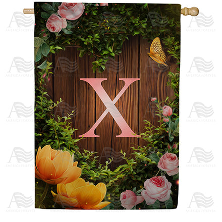 America Forever House Light Monogram House Flag