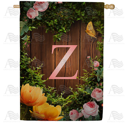 America Forever House Light Monogram House Flag