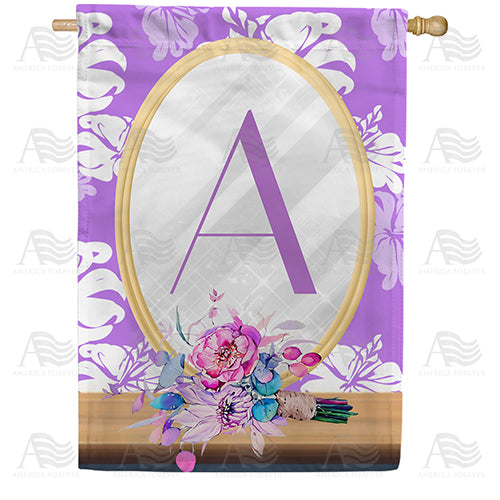 America Forever Purple Reflection Monogram House Flag