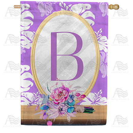 Purple Reflection Monogram House Flag