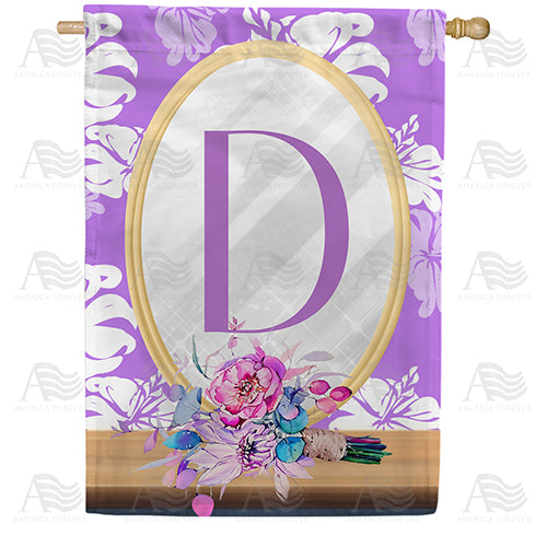 America Forever Purple Reflection Monogram House Flag