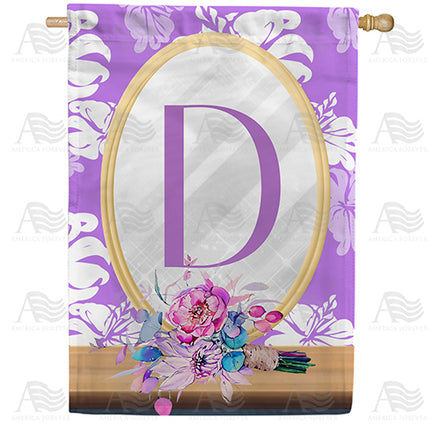 Purple Reflection Monogram House Flag