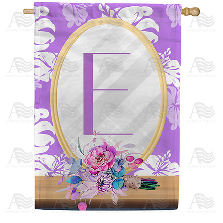 Purple Reflection Monogram House Flag