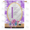 Purple Reflection Monogram House Flag