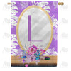 Purple Reflection Monogram House Flag