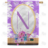 Purple Reflection Monogram House Flag