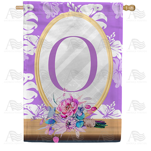 America Forever Purple Reflection Monogram House Flag