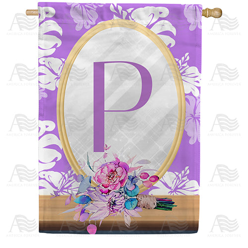 America Forever Purple Reflection Monogram House Flag