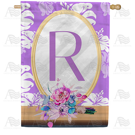Purple Reflection Monogram House Flag