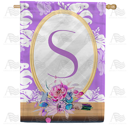 Purple Reflection Monogram House Flag