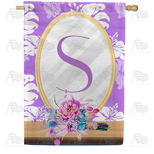 America Forever Purple Reflection Monogram House Flag