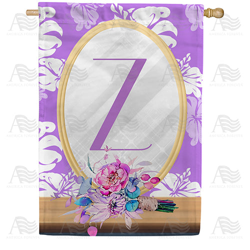 America Forever Purple Reflection Monogram House Flag