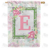 America Forever Watercolor Hydrangeas Monogram House Flag