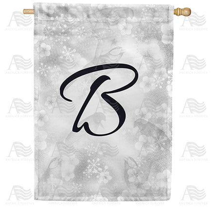 Bird Dreams Monogram House Flag