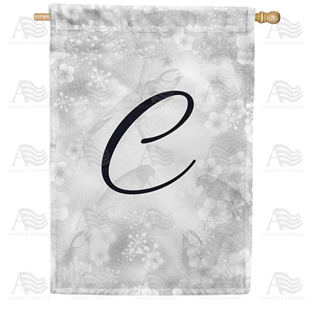 Bird Dreams Monogram House Flag