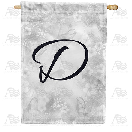 Bird Dreams Monogram House Flag