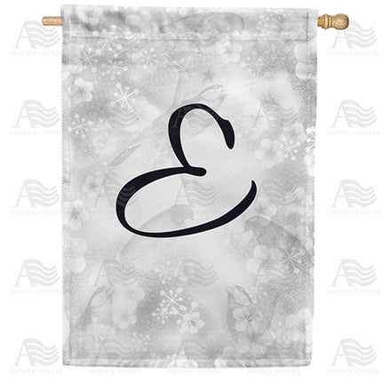 Bird Dreams Monogram House Flag