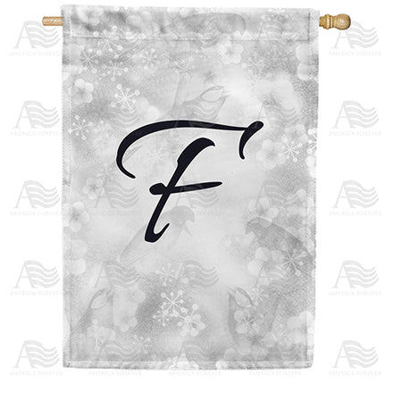 Bird Dreams Monogram House Flag