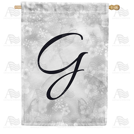 Bird Dreams Monogram House Flag