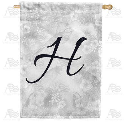 Bird Dreams Monogram House Flag