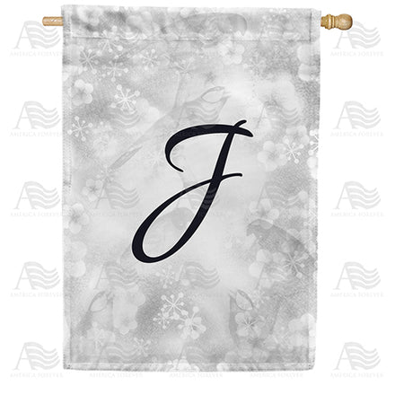 Bird Dreams Monogram House Flag