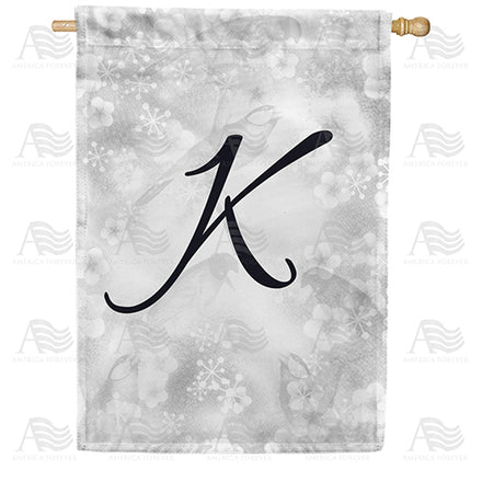 Bird Dreams Monogram House Flag