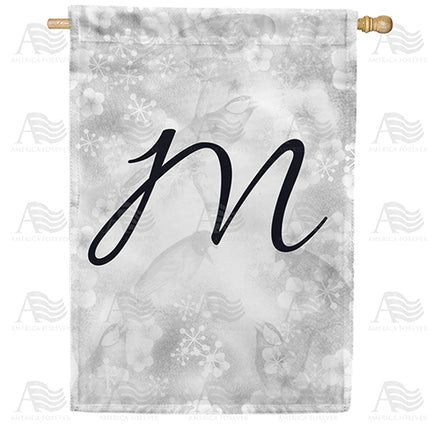Bird Dreams Monogram House Flag
