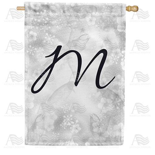 Bird Dreams Monogram House Flag
