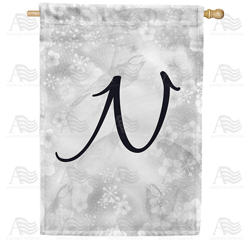Bird Dreams Monogram House Flag