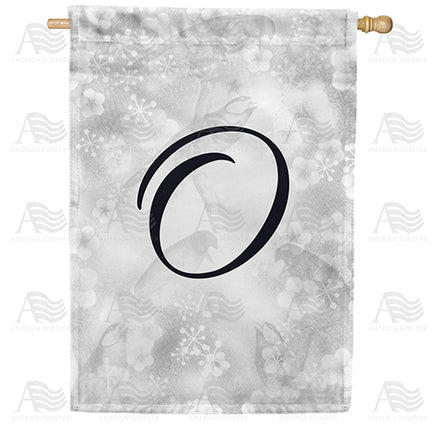 Bird Dreams Monogram House Flag