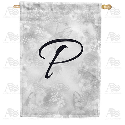 Bird Dreams Monogram House Flag
