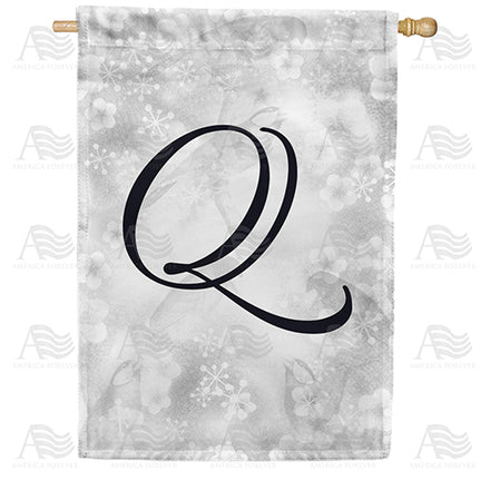 Bird Dreams Monogram House Flag