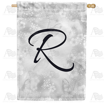 Bird Dreams Monogram House Flag