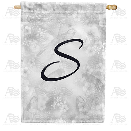 Bird Dreams Monogram House Flag
