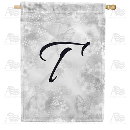 Bird Dreams Monogram House Flag