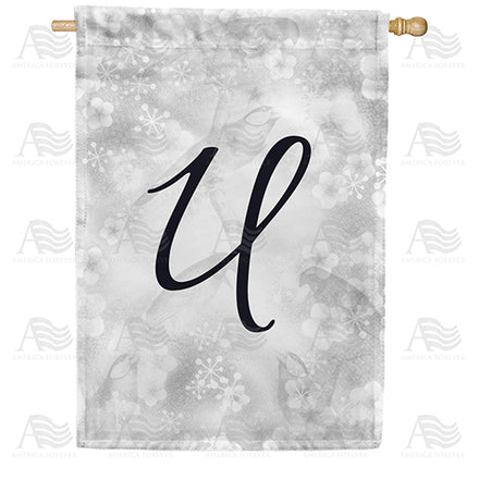 Bird Dreams Monogram House Flag
