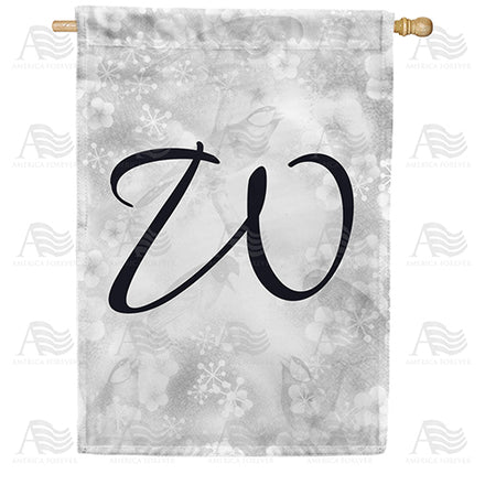 Bird Dreams Monogram House Flag