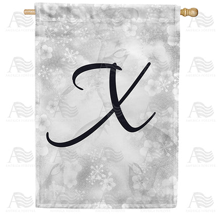 Bird Dreams Monogram House Flag