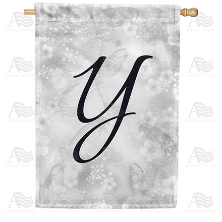 Bird Dreams Monogram House Flag