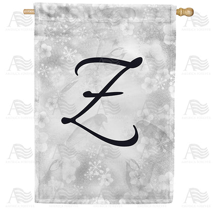 Bird Dreams Monogram House Flag