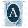 America Forever Dainty Blue Monogram House Flag