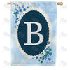 America Forever Dainty Blue Monogram House Flag