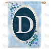 America Forever Dainty Blue Monogram House Flag