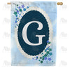 America Forever Dainty Blue Monogram House Flag