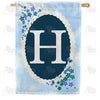 America Forever Dainty Blue Monogram House Flag