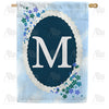 America Forever Dainty Blue Monogram House Flag