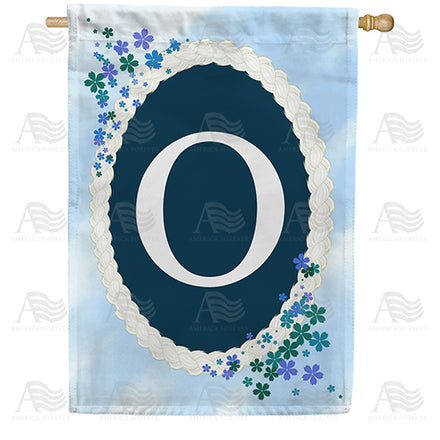 America Forever Dainty Blue Monogram House Flag
